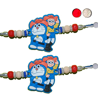 "Kids Rakhi -  KID 7330A- 030 - (2 RAKHIS) - Click here to View more details about this Product